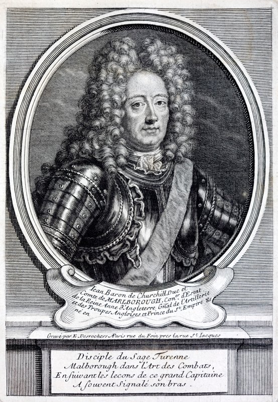 John Churchill av Etienne Jehandier (after) Desrochers