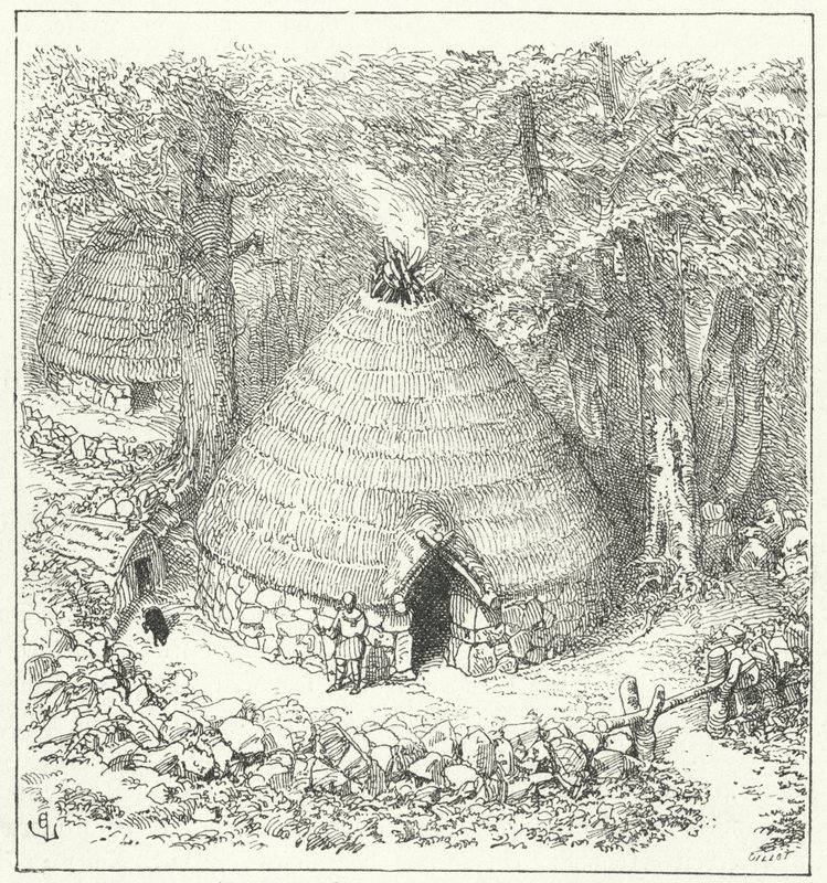 Gammel Pelasgian hytte av Eugene Emmanuel after Viollet le Duc