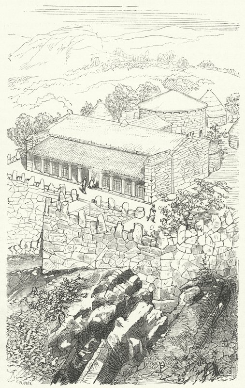 Huset til en pelasgisk adelsmann av Eugene Emmanuel after Viollet le Duc