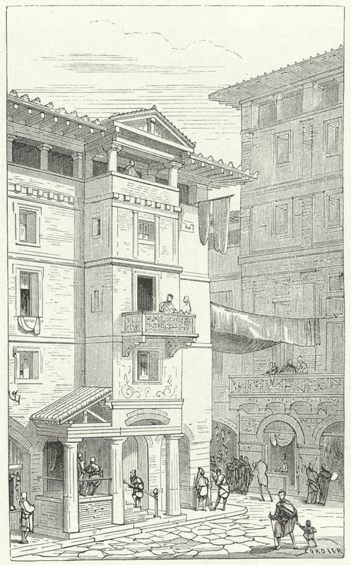 Gate i det gamle Roma av Eugene Emmanuel after Viollet le Duc