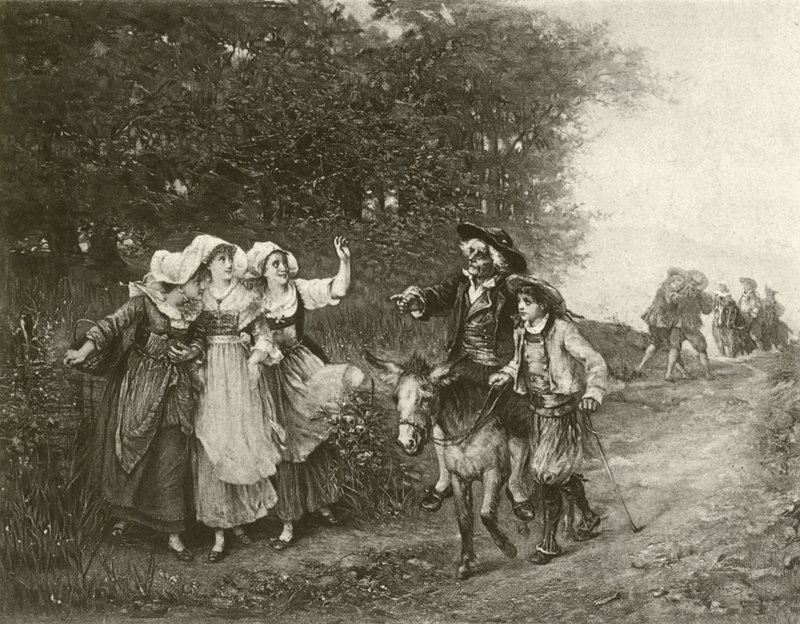 Mølleren, sønnen hans og kunsten (gravyr) av Eugene Joseph Lejeune