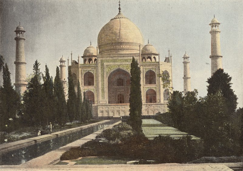 Agra, Tady Mahal og fontenen av European Photographer