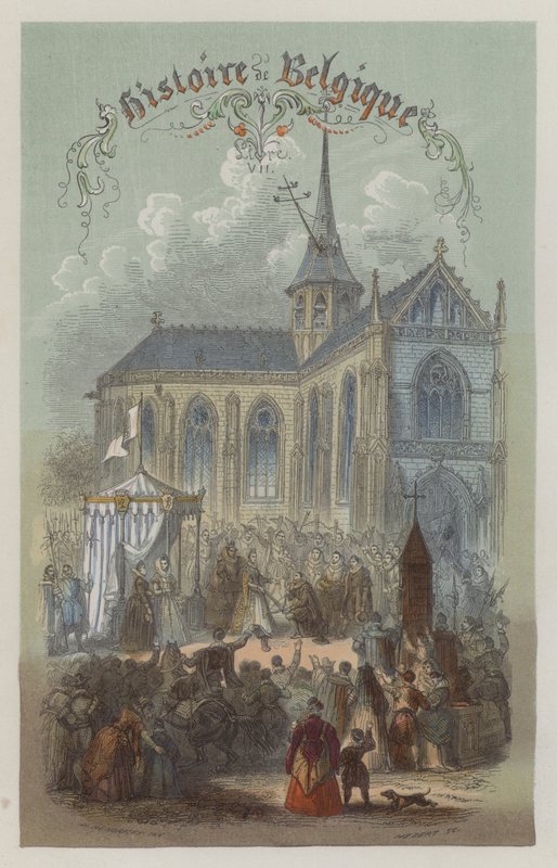 Erkehertuginne Isabella, suveren av de spanske Nederlandene, vant en pris for armbrøstskyting ved Ommegang, Brussel, 1615 av European School