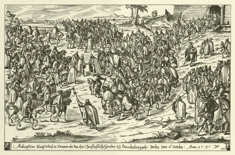 Ankomst av kong Christian IV av Danmark i Berlin på besøk hos John George, kurfyrsten av Brandenburg, 6. oktober 1595 av European School