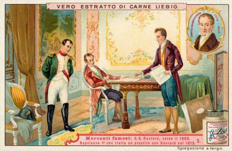 Napoleon forhandler om et lån med den franske bankmannen Gabriel-Julien Ouvrard, 1815 av European School