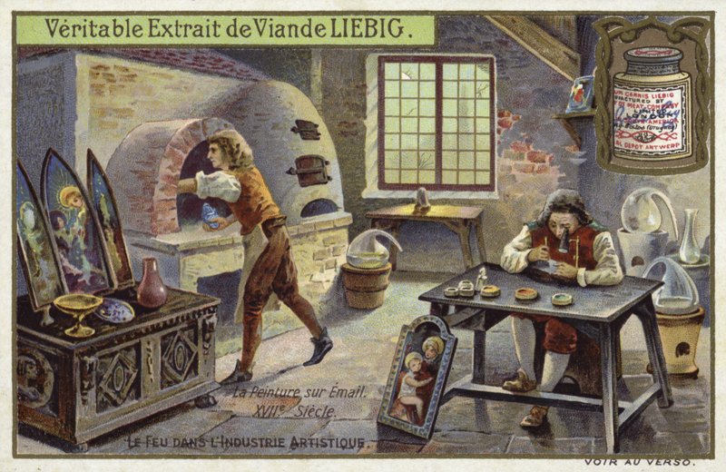Maleri på emalje, 1600-tallet av European School