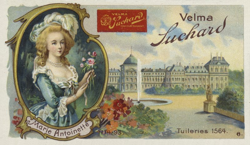 Dronning Marie Antoinette av Frankrike, og Tuileries-palasset, Paris av European School