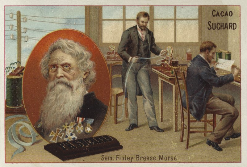 Samuel Morse , amerikansk oppfinner og telegrafi-pioner av European School