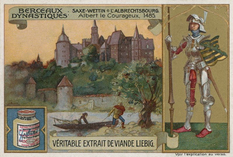 Saxe-Wettin: Albrechtsburg og Albert den dristige, hertug av Sachsen, 1485 av European School