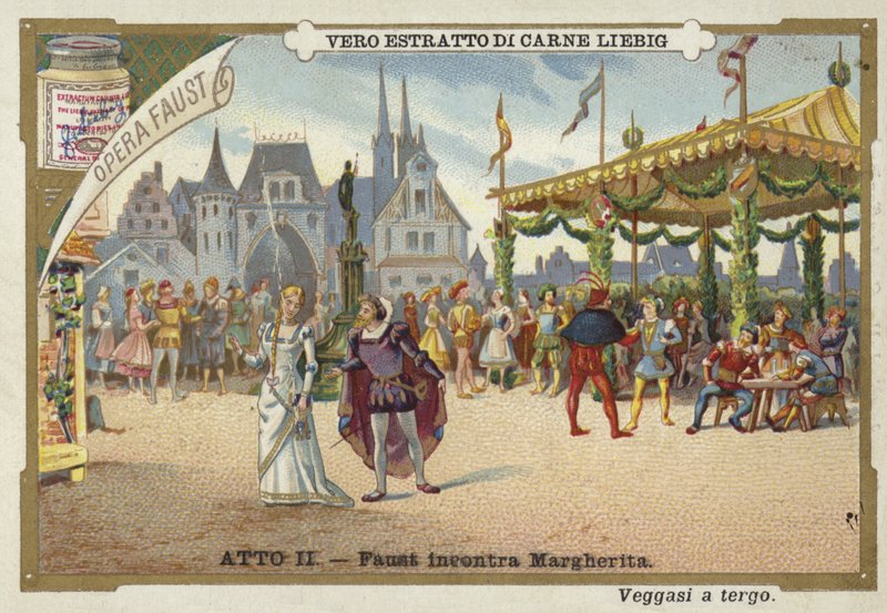 Scene fra Faust, en opera av Charles Gounod av European School