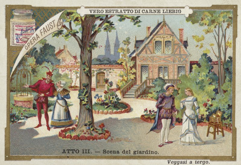 Scene fra Faust, en opera av Charles Gounod av European School