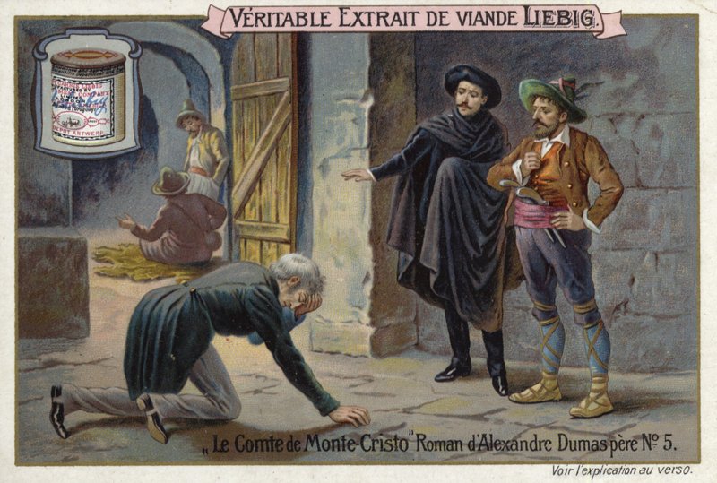 Scene fra greven av Monte Cristo, av Alexandre Dumas av European School
