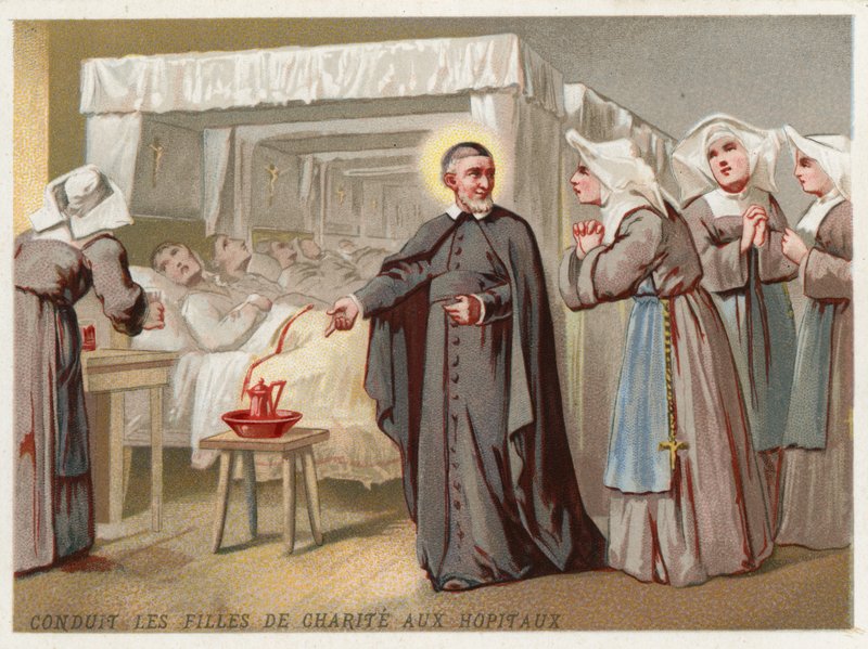 St Vincent de Paul ledet Daughters of Charity for å hjelpe på et sykehus av European School