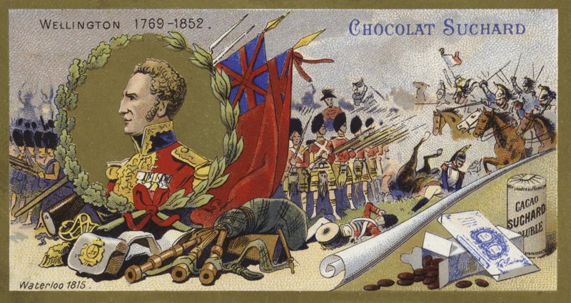 Hertugen av Wellington og slaget ved Waterloo, 1815 av European School
