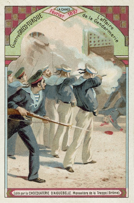 Gendarmeriets affære, Chania, Kreta, gresk-tyrkisk krig, februar 1897 av European School