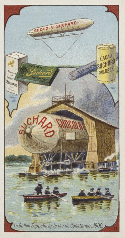 Luftskipet Zeppelin ved Bodensjøen, 1900 av European School