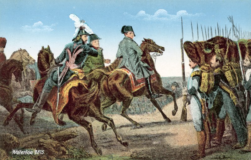 Waterloo 1815, Napoleon holder en revy av vaktene sine av European School
