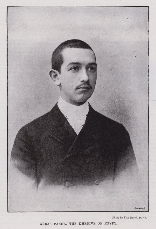 Abbas Pasha, Khedive i Egypt (s/hvitt bilde) av European Photographer