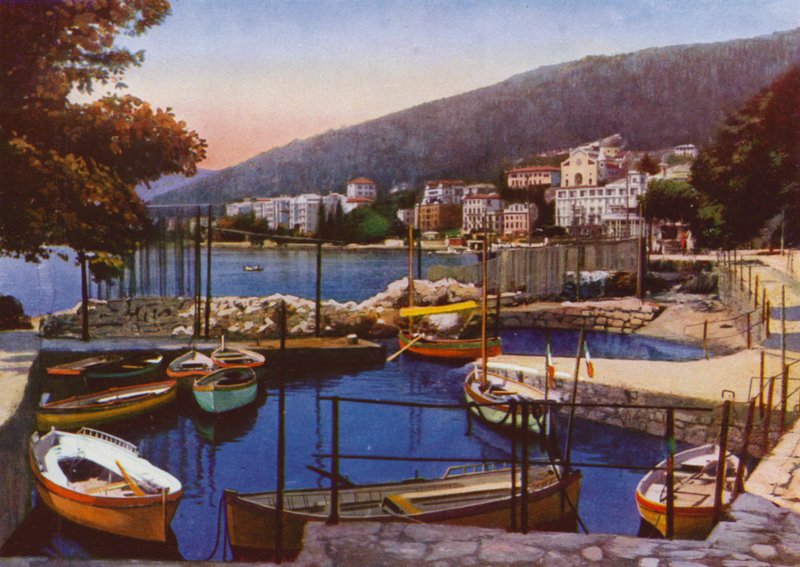 Opatija, nå Opatija i Kroatia: Porticciuolo med utsikt over sørpromenaden (bilde) av European Photographer