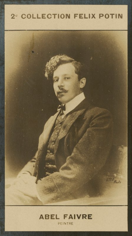 Abel Faivre, maler (s/hvitt foto) av European Photographer