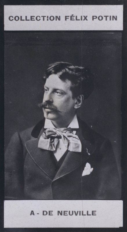 Alphonse de Neuville (1836–1885) (s/hvitt-bilde) av European Photographer