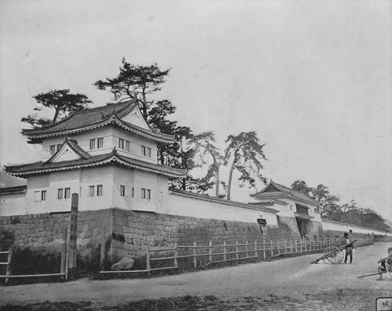 Castle of Nijo, Japan (s/hvitt bilde) av European Photographer