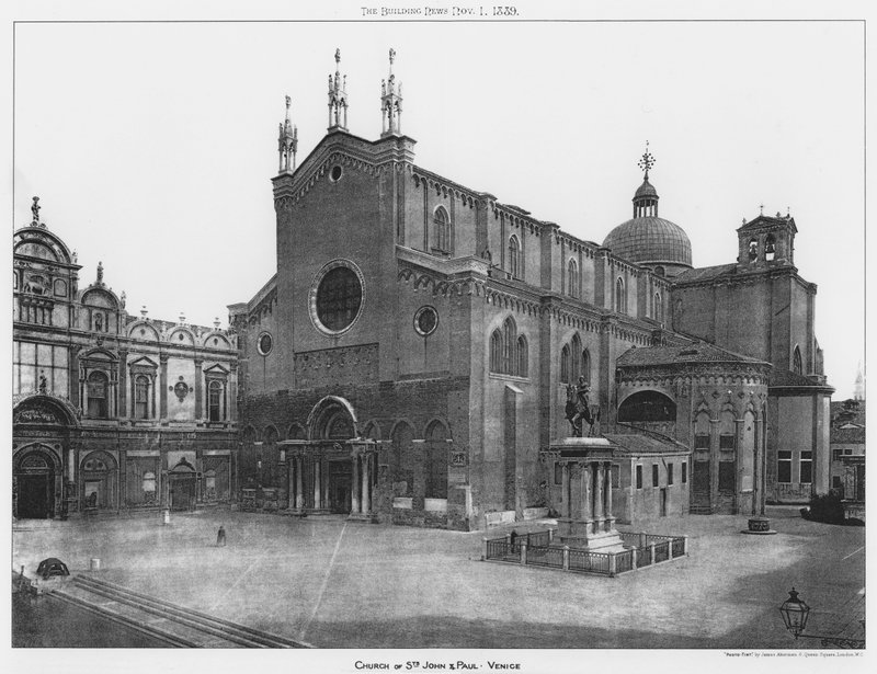 Johannes og Paulus kirke, Venezia (s/hvitt bilde) av European Photographer