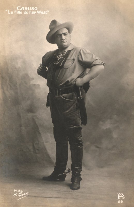 Enrico Caruso i Puccinis La Fanciulla Del West (s/h-bilde) av European Photographer