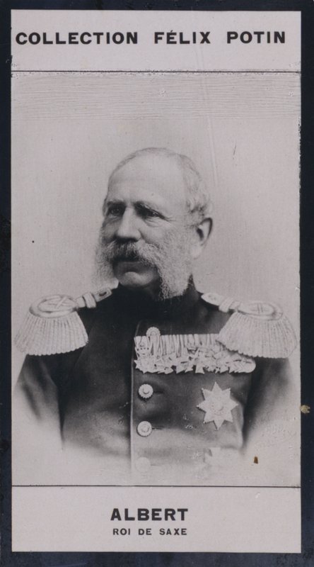 Frederic-Auguste Albert, konge av Sachsen (1828-1902) (s/hvitt-bilde) av European Photographer
