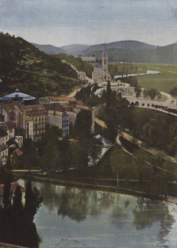 Lourdes, utsikt fra slottet av European Photographer