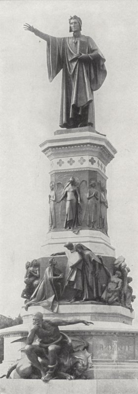 Monument Dante Alighieri, Trient (s/hvitt bilde) av European Photographer