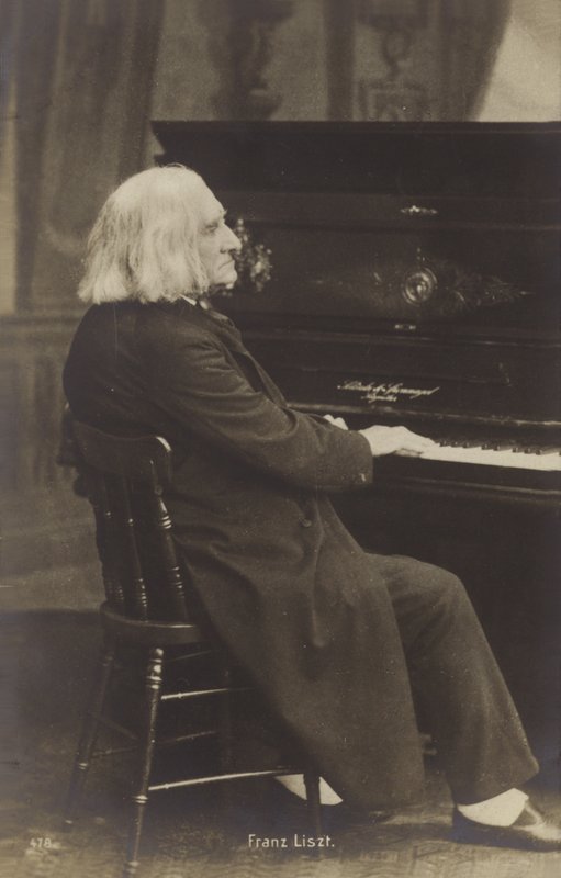 Portrett av Franz Liszt av European Photographer