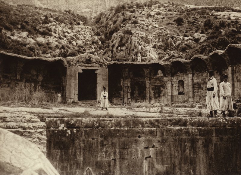 Ruinene av et romersk bad i Algerie (s/hvitt bilde) av European Photographer