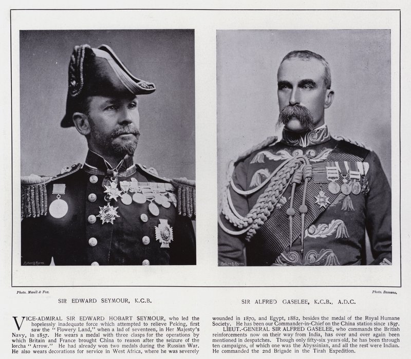 Sir Edward Seymour, Sir Alfred Gaselee (s/hv-bilde) av European Photographer