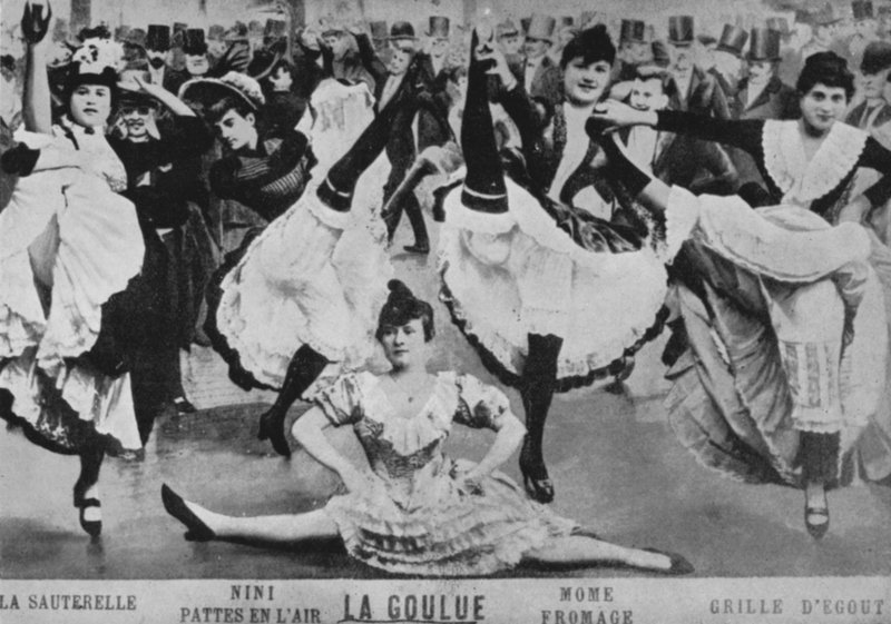 Quadrille, Moulin Rouge (s/hvitt bilde) av European Photographer