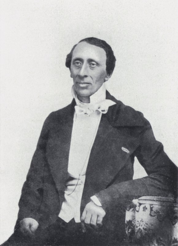 Poeten Hans Christian Andersen (s/hvitt foto) av European Photographer