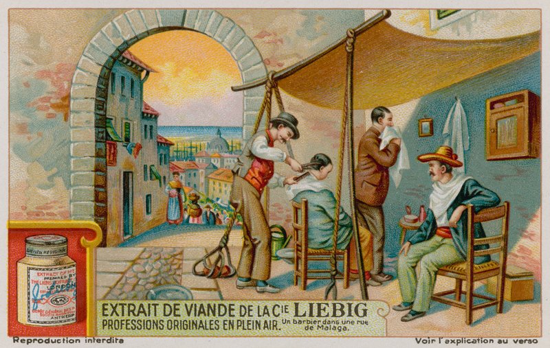 En frisør på gaten i Malaga av European School