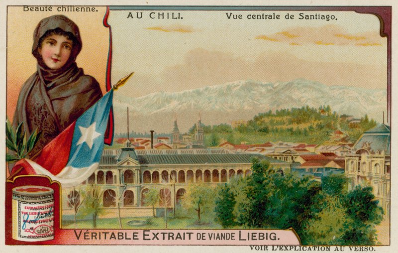 En chilensk skjønnhet og utsikt over sentrale Santiago av European School