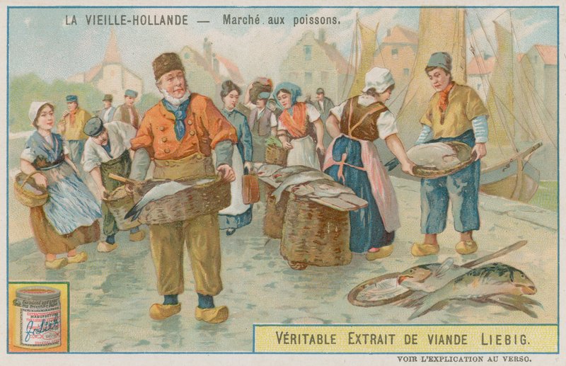 Et fiskemarked i gamle Holland av European School