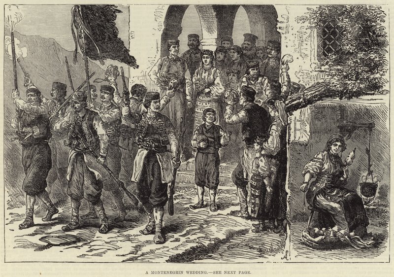 Et montenegrinsk bryllup (gravering) av European School