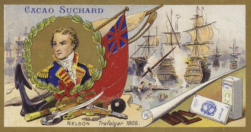 Admiral Lord Nelson og slaget ved Trafalgar, 1805 av European School