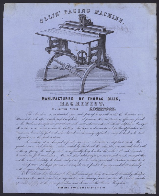 Annonse for Ollis' personsøkermaskin (litho) av European School
