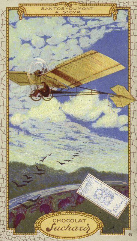 Alberto Santos-Dumont i St. Cyr, Frankrike (kromolitho) av European School