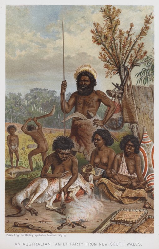 Et australsk familiefest fra New South Wales (chromolitho) av European School