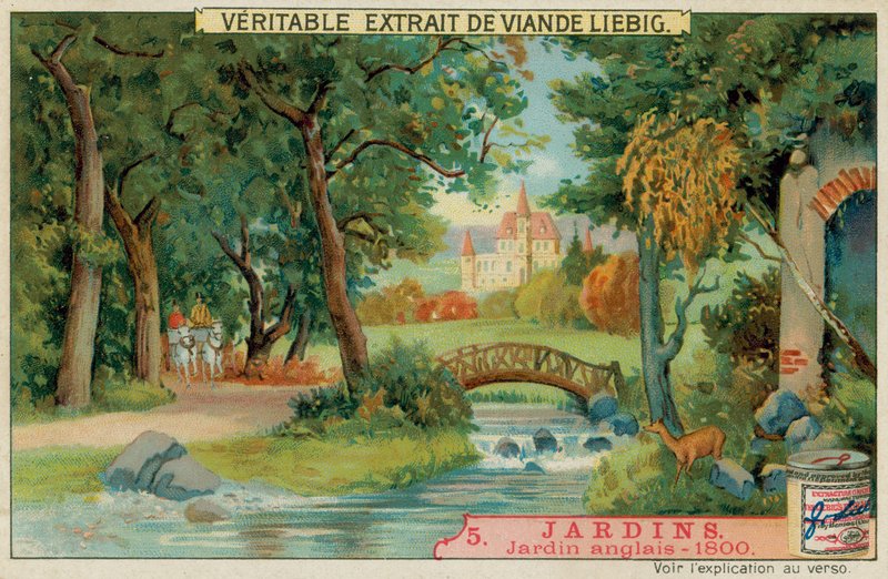 En engelsk hage fra 1800-tallet av European School
