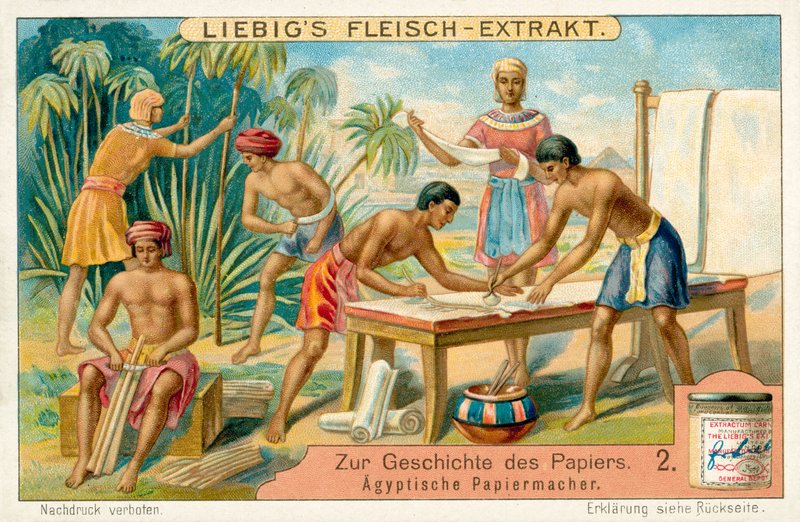 Gamle egyptiske papirprodusenter (chromolitho) av European School