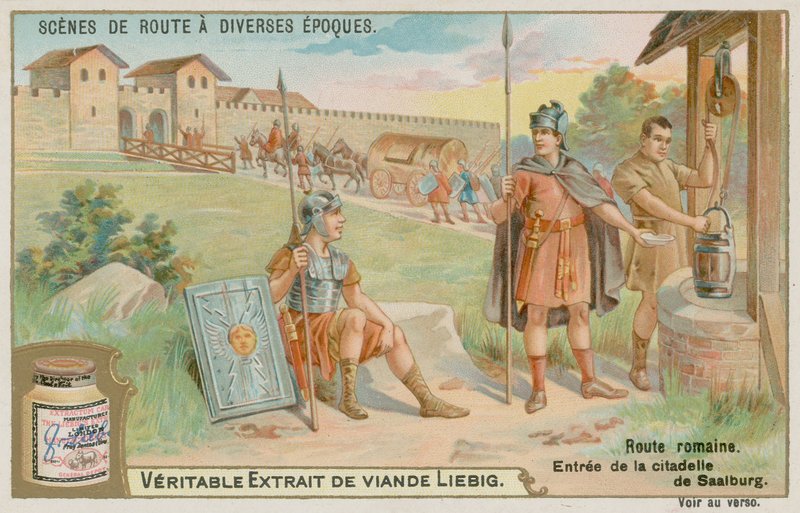 Gammel romersk vei inn til Saalburg Fort av European School