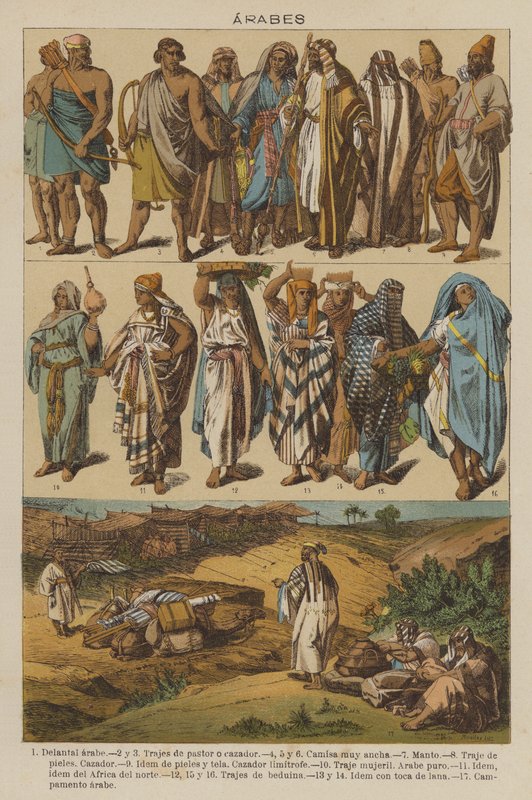 Arabes (farge litho) av European School