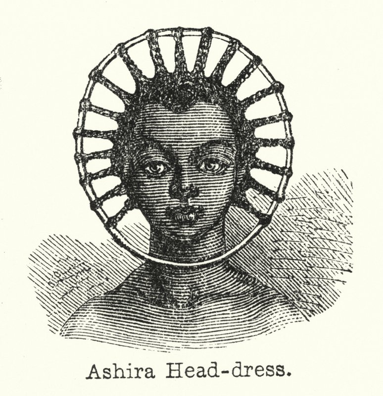 Ashira Hodeplagg (gravering) av European School