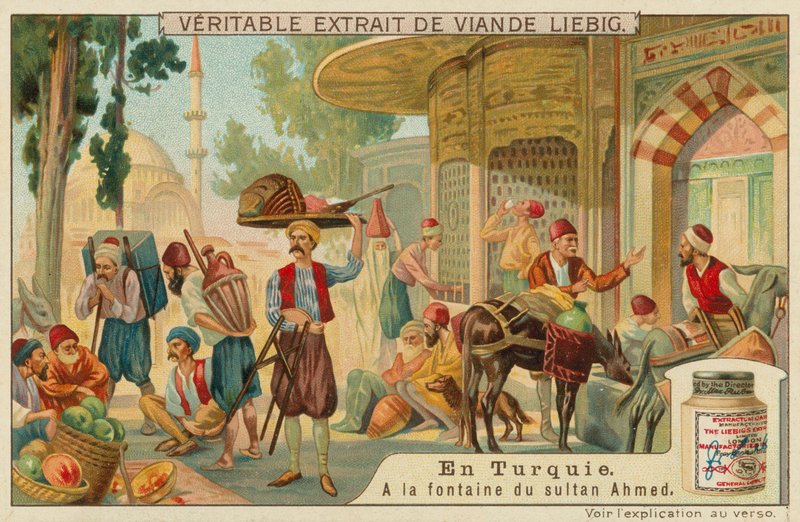 Ved fontenen til Sultan Ahmed III ved Topkapi-palasset av European School